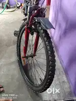 Bicycle black and red colour running condition