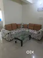Premium L-Shaped Sofa + Center Table  Negotiable