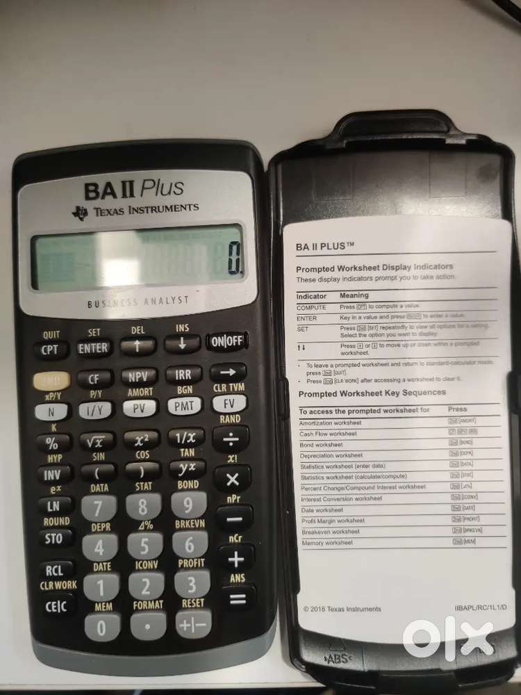 Scientific calculator BAII PLUS