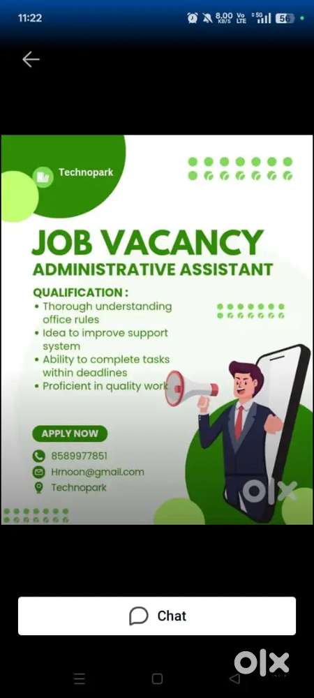 Office administration in Technopark tvm