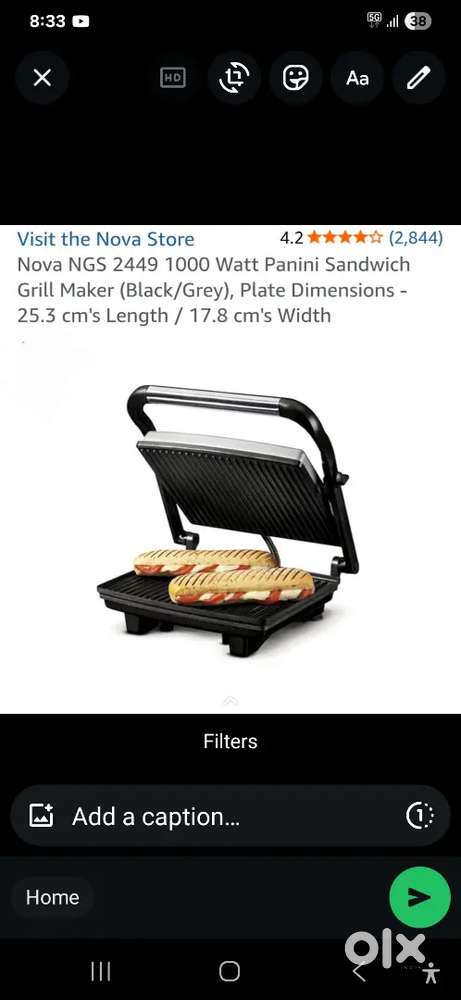 Sandwich grill maker and bajaj 2 side toster
