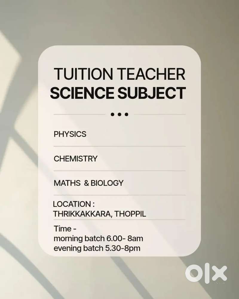 Tutors for High school and high secondary.