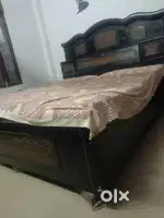 Double bed with box with dressing table