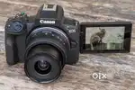 New camera canon R50 Brand New less Use