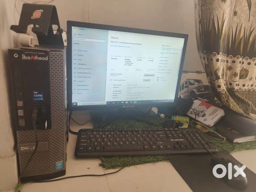 Dell desktop full setup i5 processor 8gbram 256gb  storage