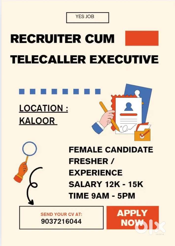 Hiring - Recruiter cum Telecaller Executive