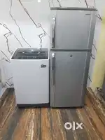 Samsung double door refrigerator and Kelvinator top load washing machi
