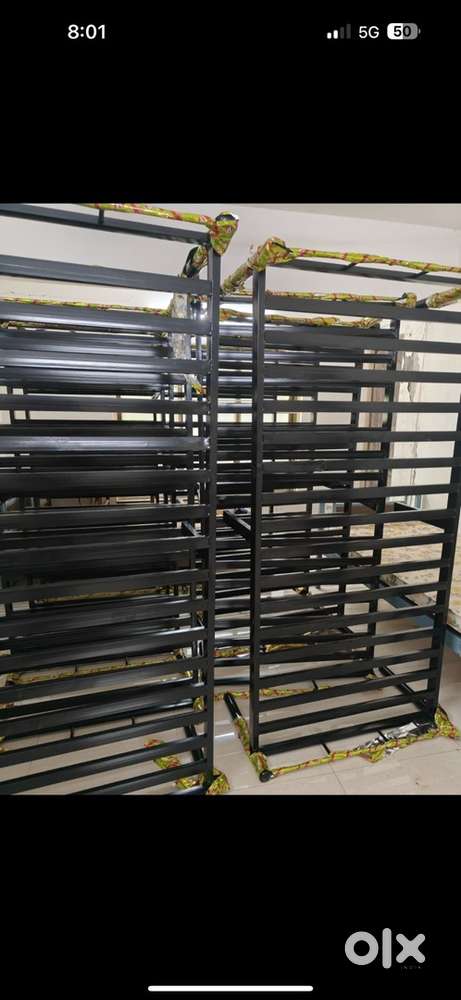 New Single metal bed powder coted heavy