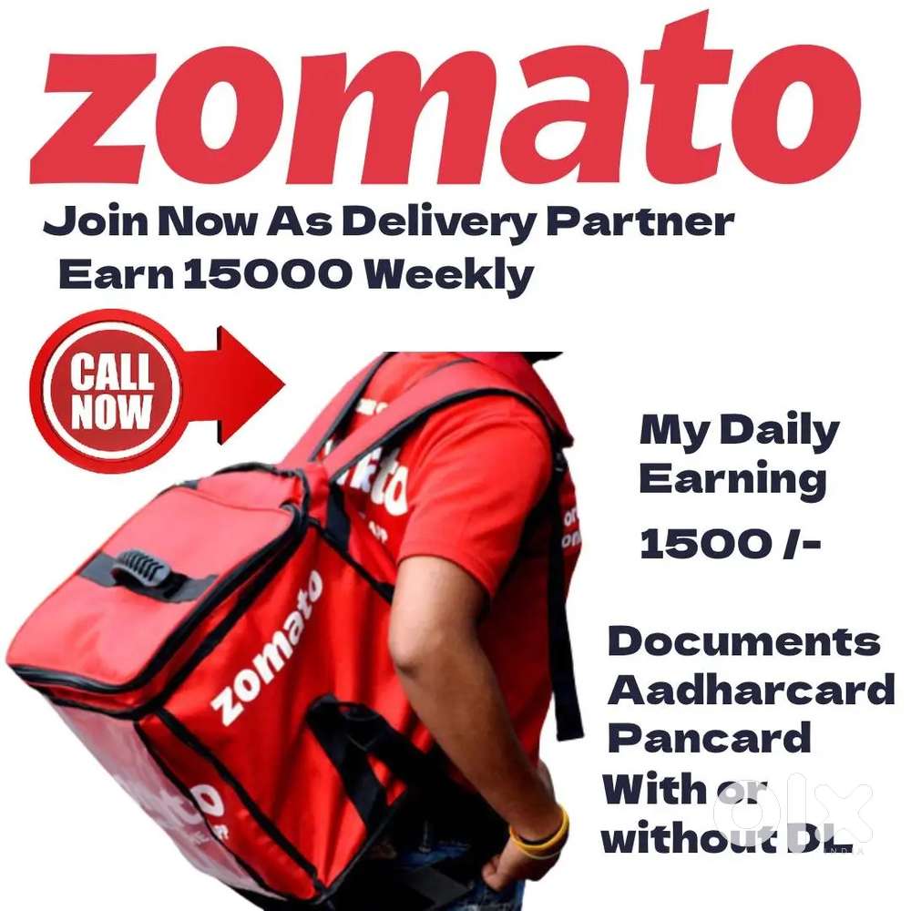 Weekly salary 15000 as food delivery partner in moosapet Hyderabad