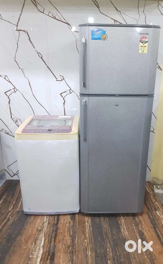 Samsung floral design double door refrigerator & lg washing machine*/*