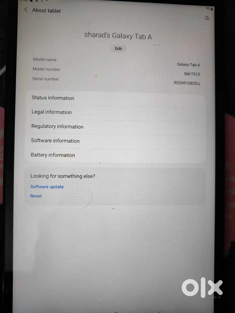 Samsung Galaxy 10.1 inches, model SM-T510