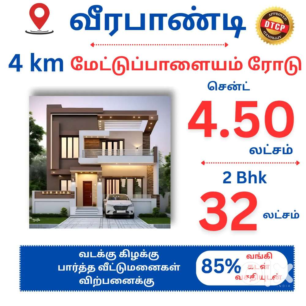 Dtcp plots for sale lowbuget at veerapandi location