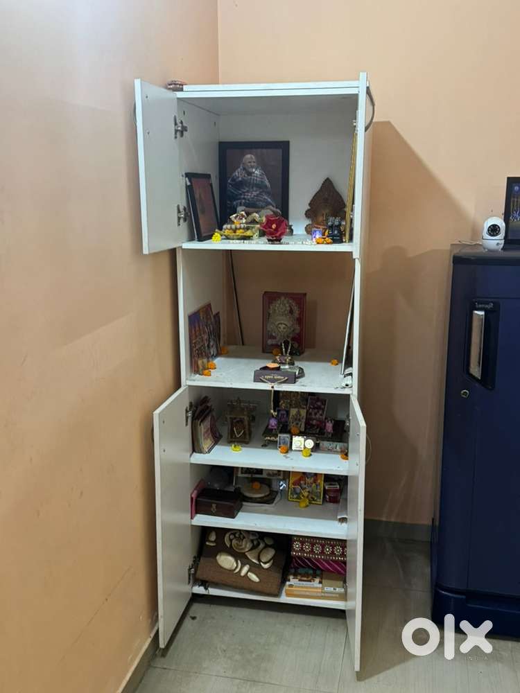 1 single bed with mattress, 1 cabinet
