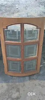 Two door of wooden with mirror dezine