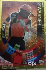 Cricket attax cards david warner golden card (very rare)