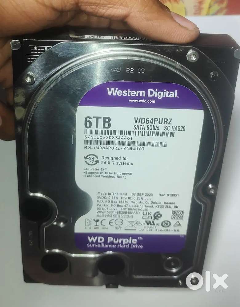 2× WD purple surveillance hard drive 6 tb
