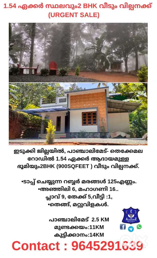 Rare Property for Sale – Nature Meets Comfort in Mundakayam Region*