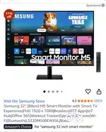 Samsung 32' inch M5 Smart monitor smart TV experience