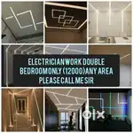 Electrician plumbing false ceiling tiles