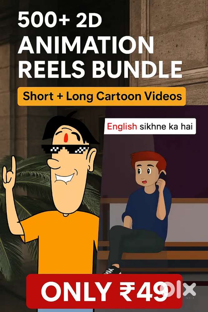 500+ 2D Animation reels bundle short and long  cartoon videos