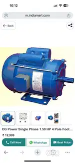 Crompton1.5hp motor