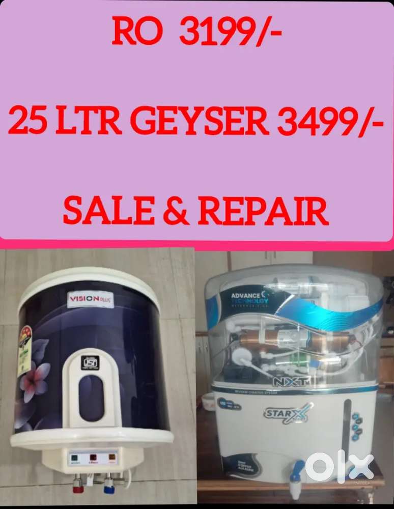 GEYSER, CHIMNEY, INVERTER, RO, COPPER ALKALINE RO, UNDER SINK RO