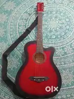 Henrix 38C PRO 38 Inch Bass Wood Cutaway Acoustic Guitar Red