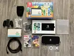 HUGE Nintendo Switch Animal Crossing Edition Console BUNDLE -GAMES,