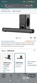 Sound bar  Blaupunkt 3500/- govo 5700/- and govo 8000/-