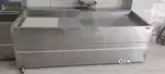 SS Fish display counter & SS cutting table with sink
