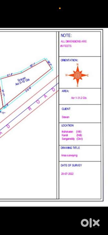 10 Guntas land for sale @70 lakhs
