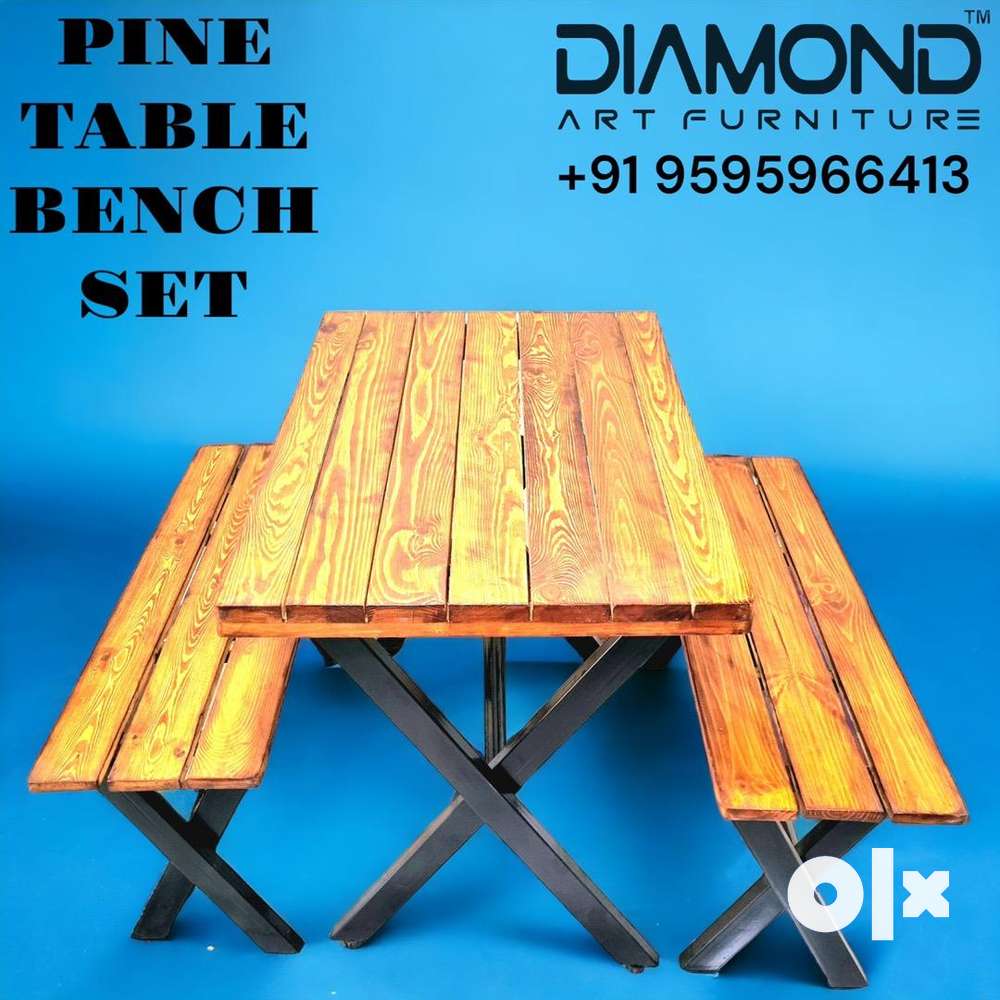 BUY NEW 3x2 CAFE HOTEL RESTAURANT PINEWOOD TABLE BENCH SET MANUFACTURE