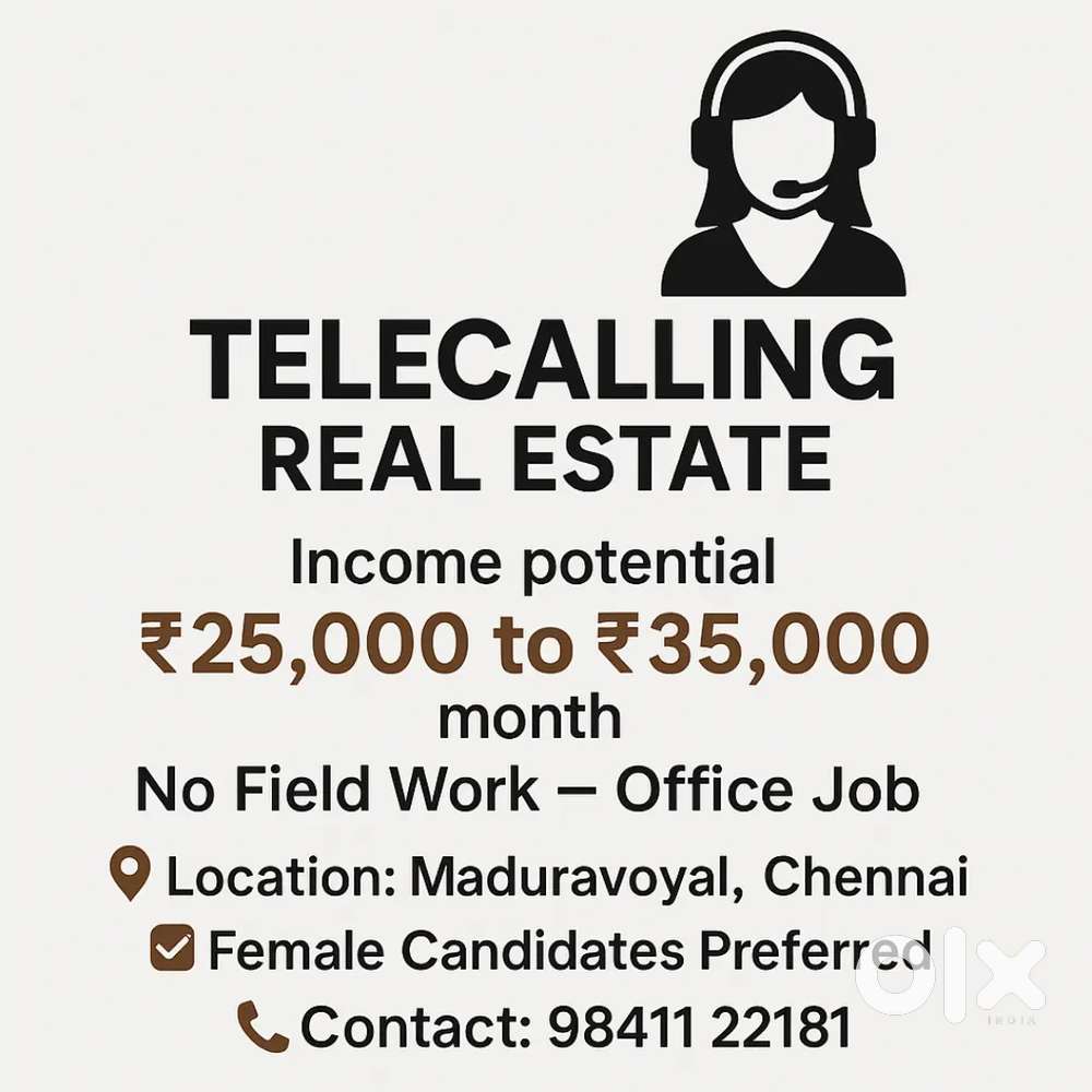 30k income real estate telecalling work