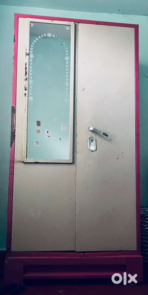 Good looking pink wardobe with long mirror in good condition