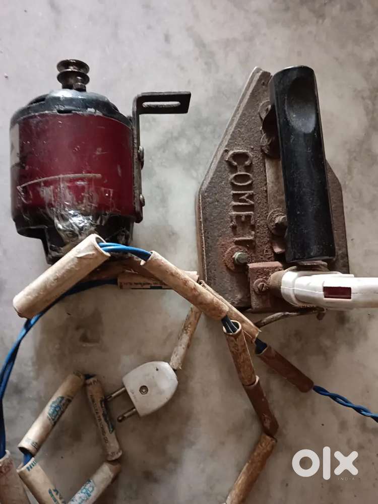 Tailor iron and Sewing machine motor