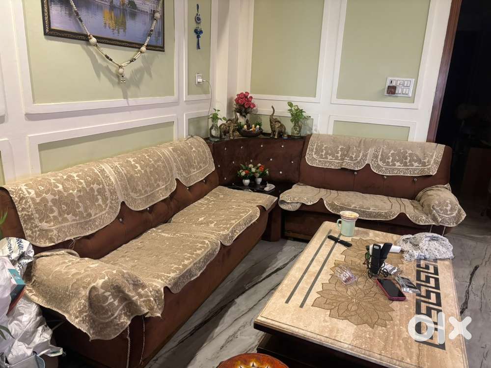 5 seater sofa set in L shape