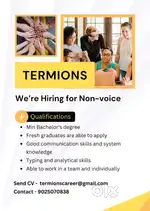 Data entry operator, Back office executive