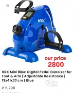 New box pack Mini exercise pedlar Hrx mp1000  with 1 year warranty