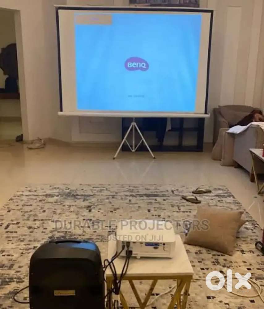 Projector and screen speaker Mike's rentals for events