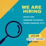 Computer harddware cctv and office staf