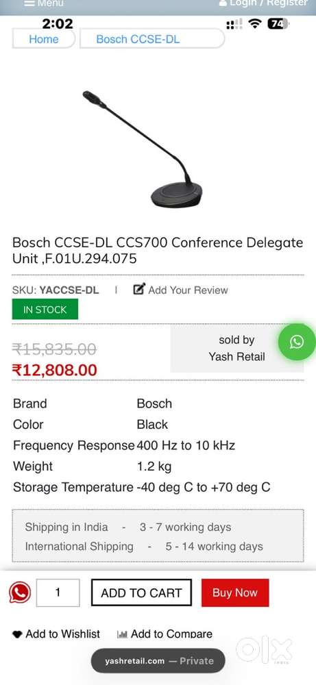 Bosch Chairman Gooseneck Mic