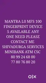 MANTRA L0 MFS 100 FINGERPRINT DEVICE
