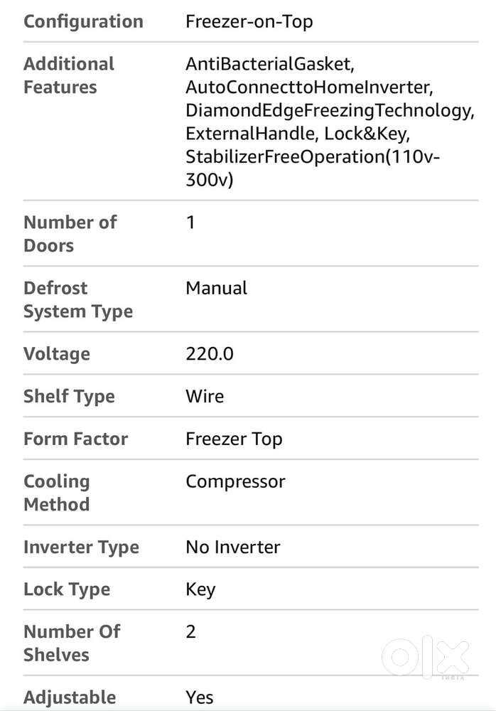 Haier 165L Direct Cool Single Door Refrigerator