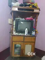TV furniture with TV and also DVD