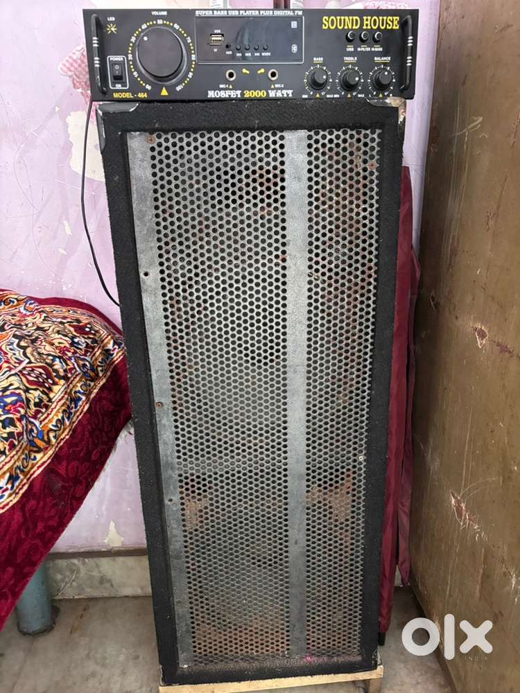 Original Thukral double 10 inches bass column speaker and (Amplifire)