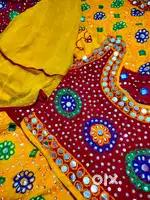 Traditional Navratri Chaniya Choli Set – Mirror Work  Garba Outfit
