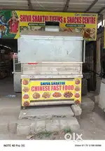 Fast food counter with utensils