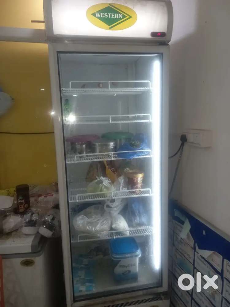 Double door icecream fridge with single door display fridge