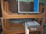 Bench, Desk, office chair , Podium , White board .