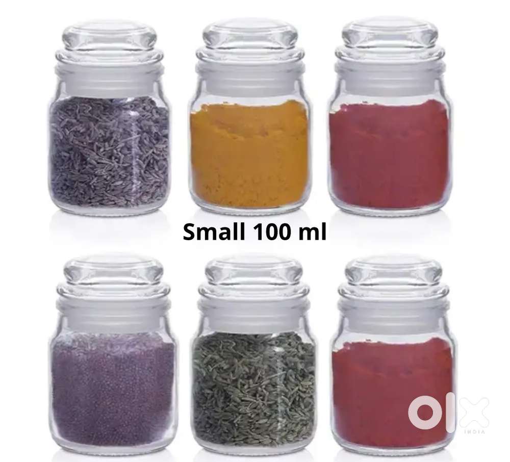 Small 100 ml glass jar 6 Pcs
